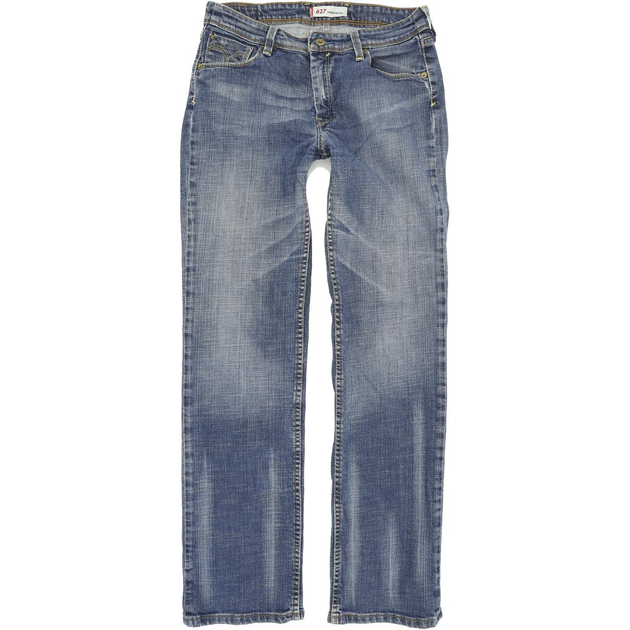 Levi's 627 Women Blue Straight Regular Stretch Jeans W30 L31