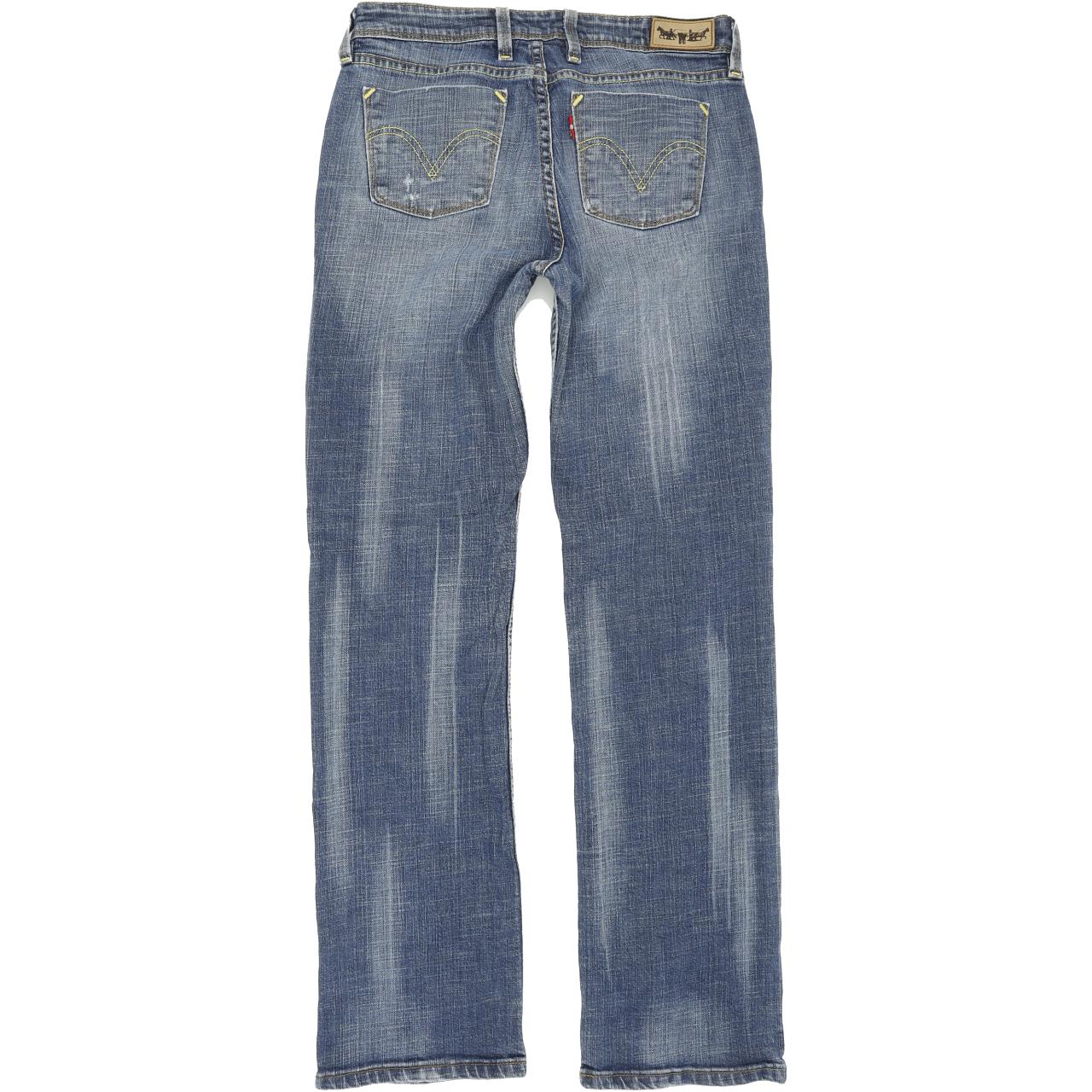Levi's 627 Women Blue Straight Regular Stretch Jeans W30 L31