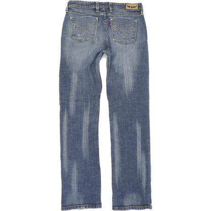 Levi's 627 Women Blue Straight Regular Stretch Jeans W30 L31