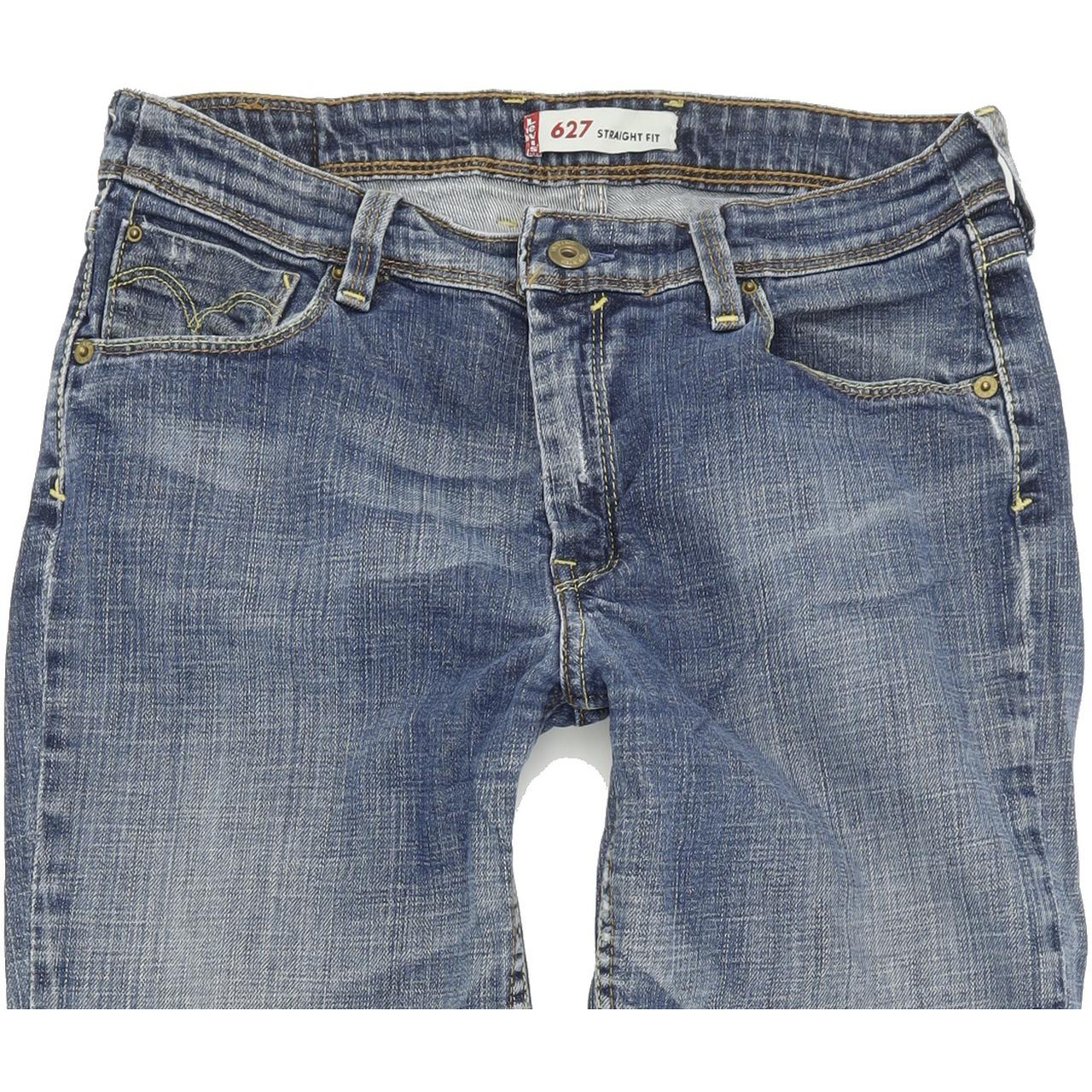 Levi's 627 Women Blue Straight Regular Stretch Jeans W30 L31