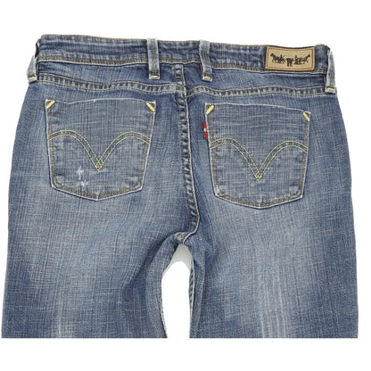 Levi's 627 Women Blue Straight Regular Stretch Jeans W30 L31