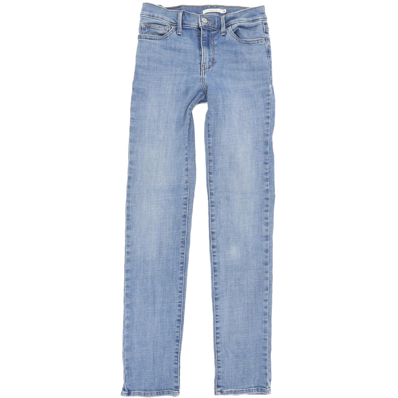 Levi's Slimming Women Blue Straight Slim Stretch Jeans W26 L31