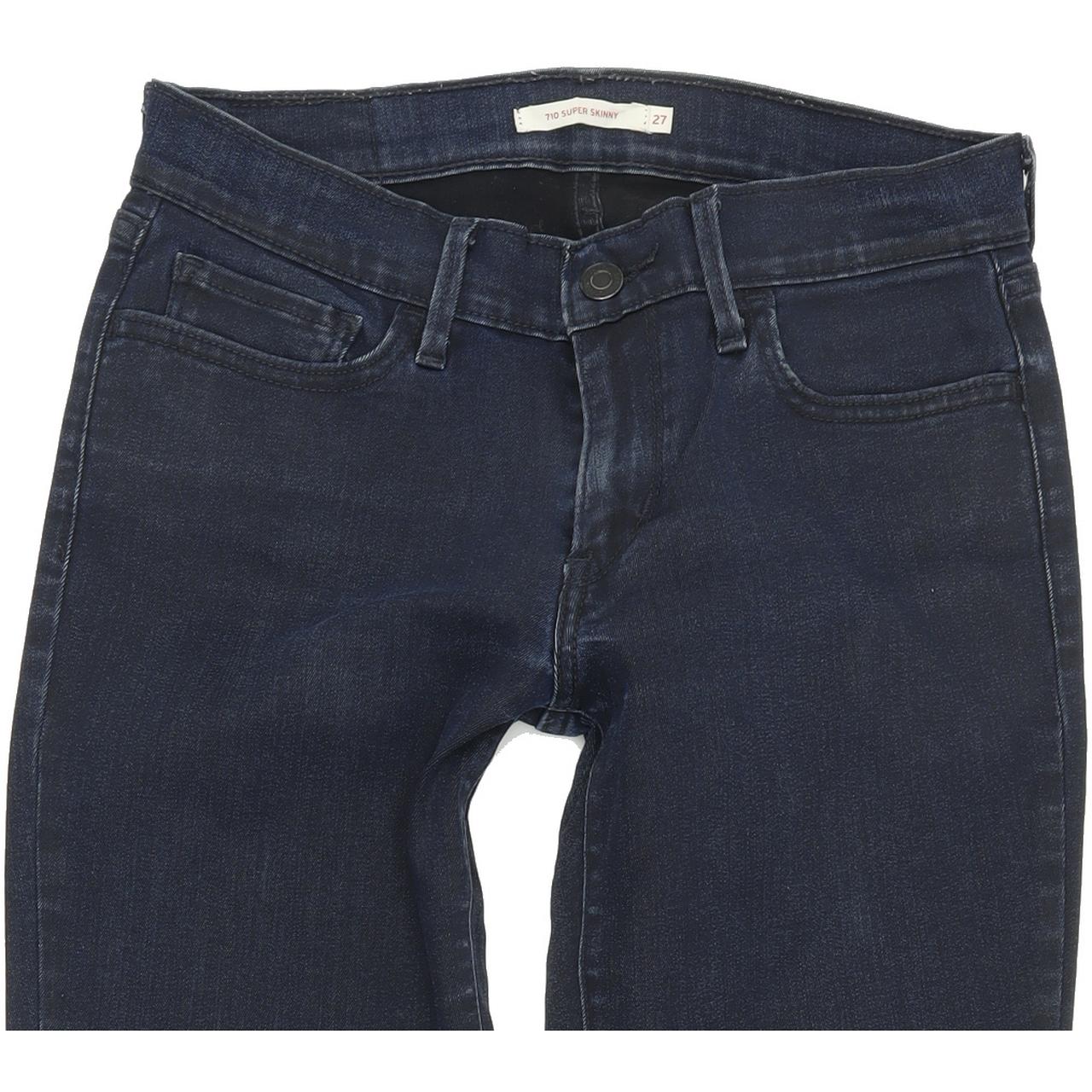 Levi's 710 Super Women Blue Skinny Slim Stretch Jeans W27 L30