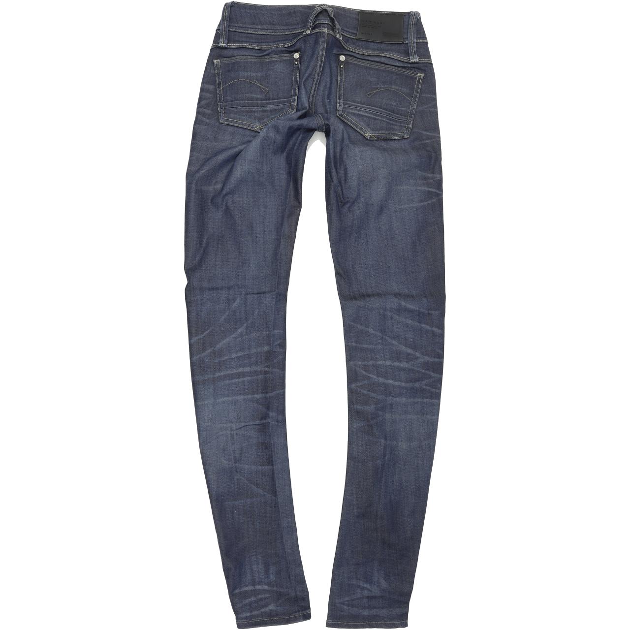 G-Star Lynn Women Blue Skinny Slim Stretch Jeans W26 L34