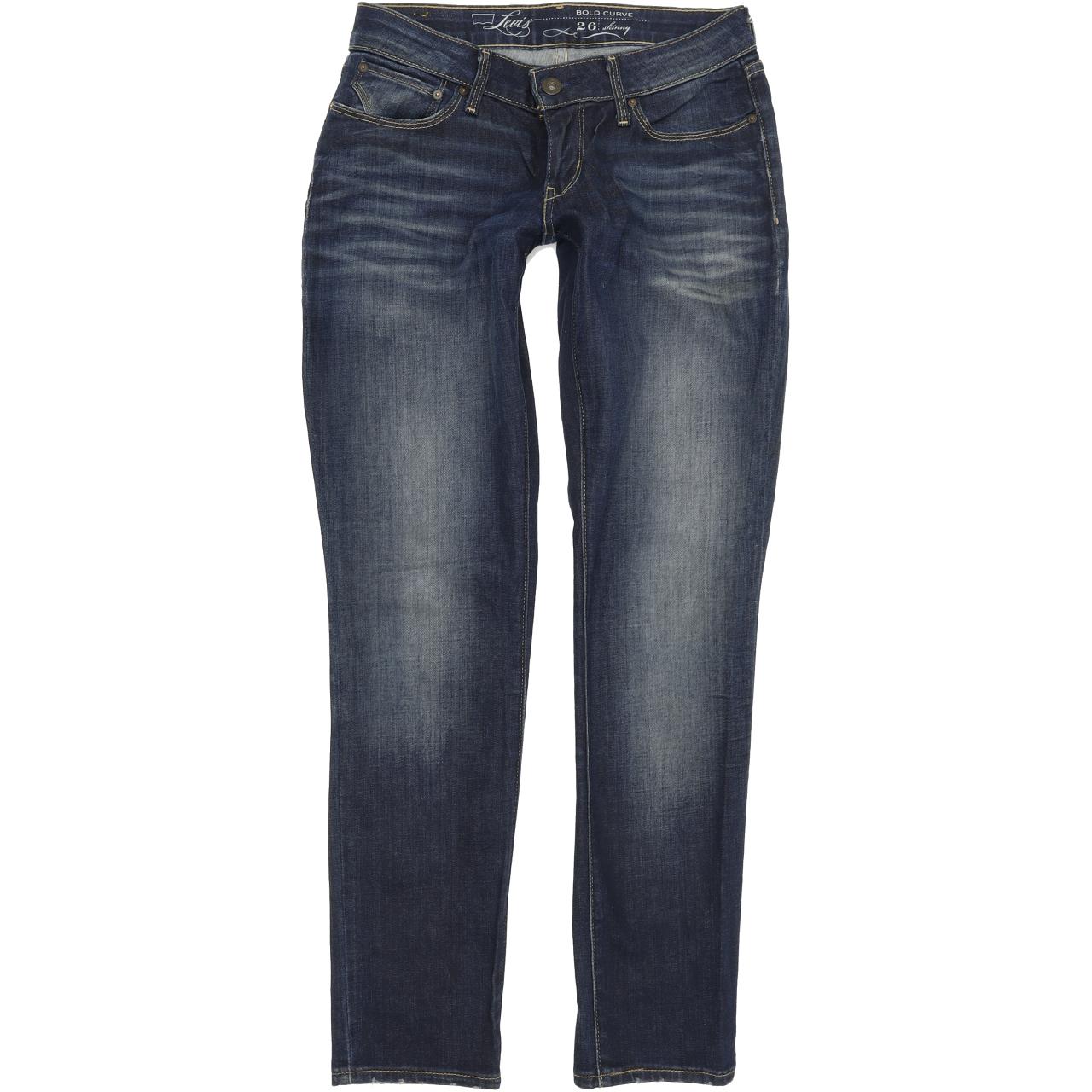 Levi's Bold Curve Women Blue Straight Slim Stretch Jeans W26 L29