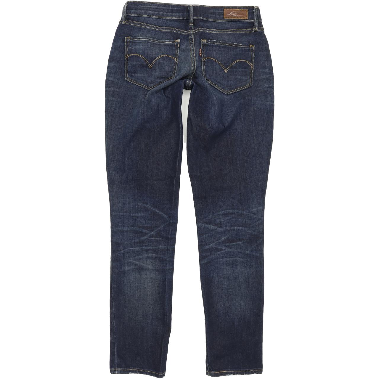 Levi's Bold Curve Women Blue Straight Slim Stretch Jeans W26 L29