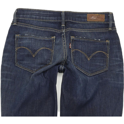 Levi's Bold Curve Women Blue Straight Slim Stretch Jeans W26 L29