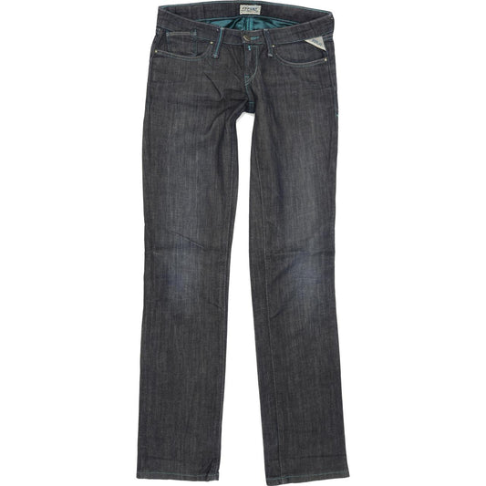 Replay W475 Women Blue Straight Regular Stretch Jeans W27 L32