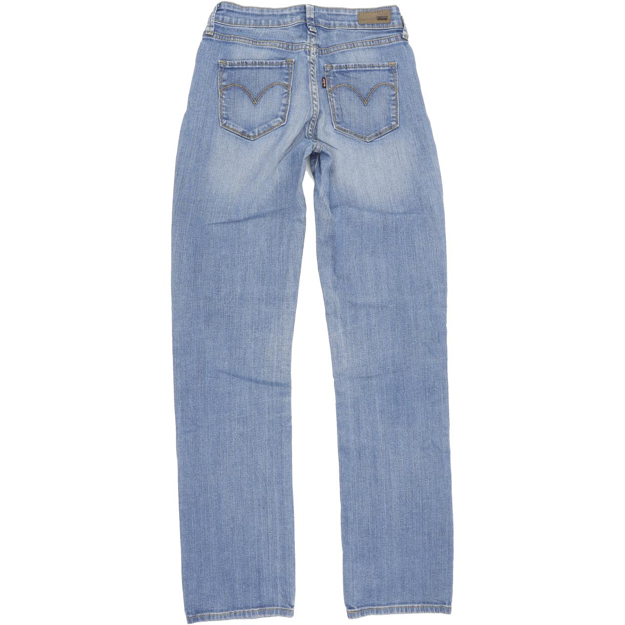 Levi's Demi Curve Women Blue Straight Slim Stretch Jeans W26 L31