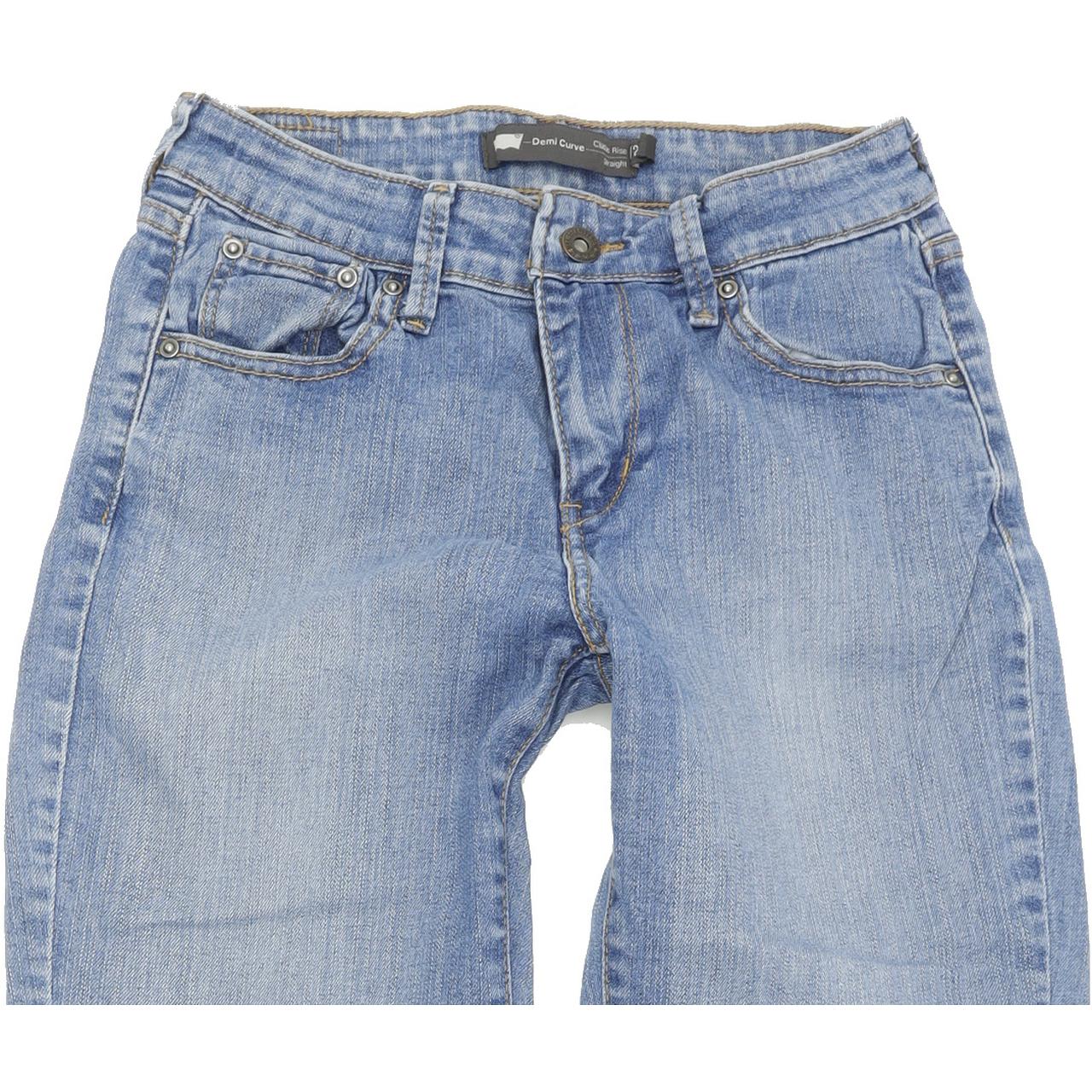 Levi's Demi Curve Women Blue Straight Slim Stretch Jeans W26 L31