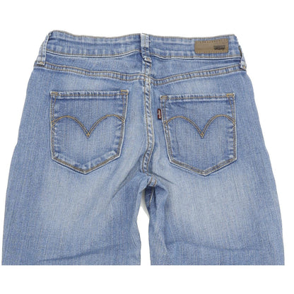 Levi's Demi Curve Women Blue Straight Slim Stretch Jeans W26 L31