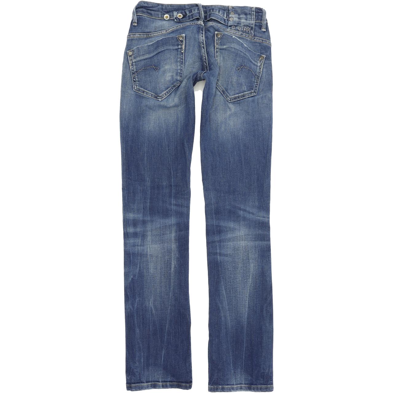 G-Star Midge Women Blue Straight Regular Stretch Jeans W26 L32