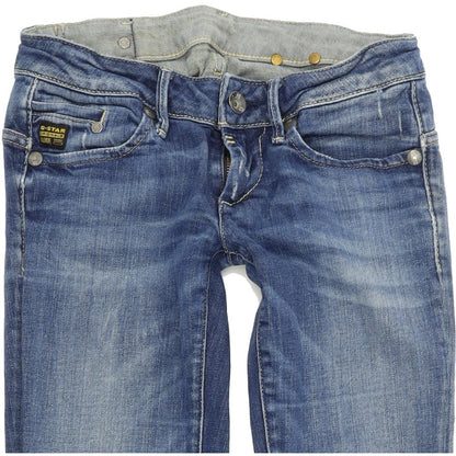 G-Star Midge Women Blue Straight Regular Stretch Jeans W26 L32