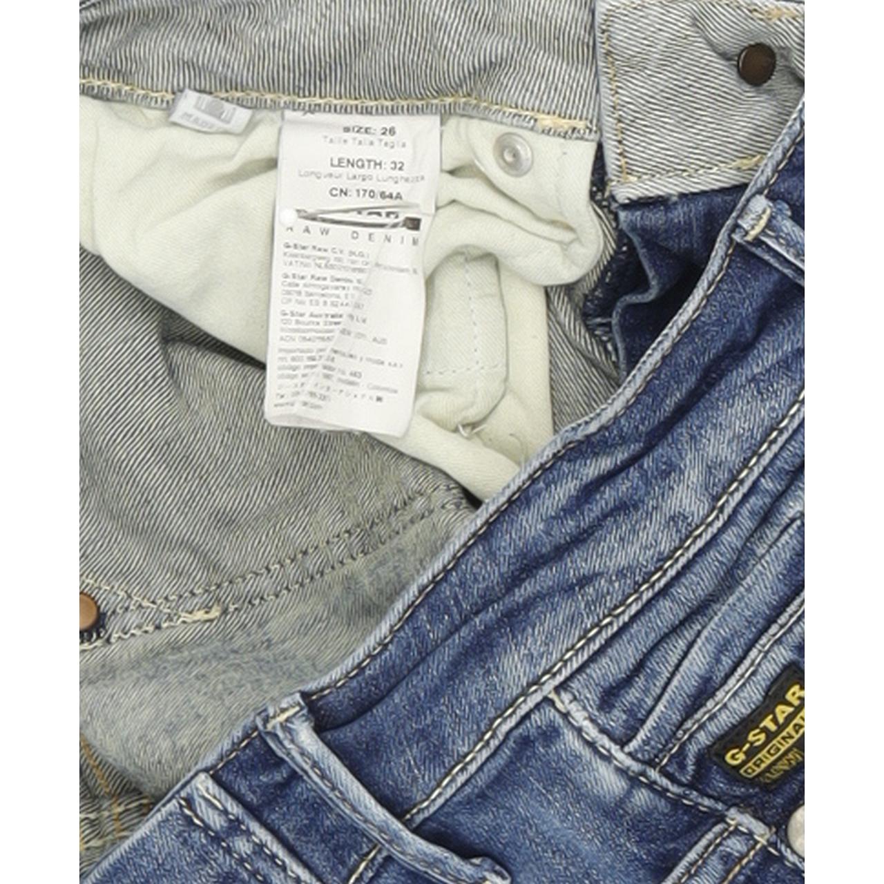 G-Star Midge Women Blue Straight Regular Stretch Jeans W26 L32