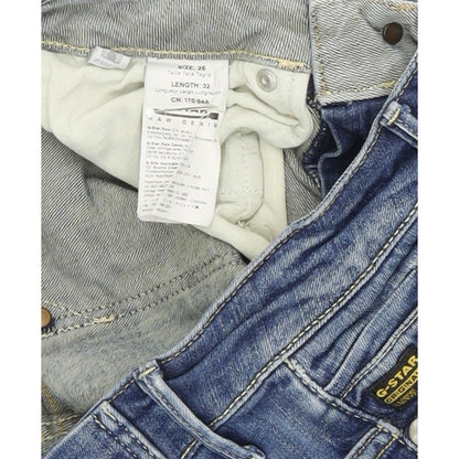 G-Star Midge Women Blue Straight Regular Stretch Jeans W26 L32