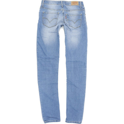 Levi's 711 Kids Women Blue Skinny Slim Stretch Jeans W26 L30