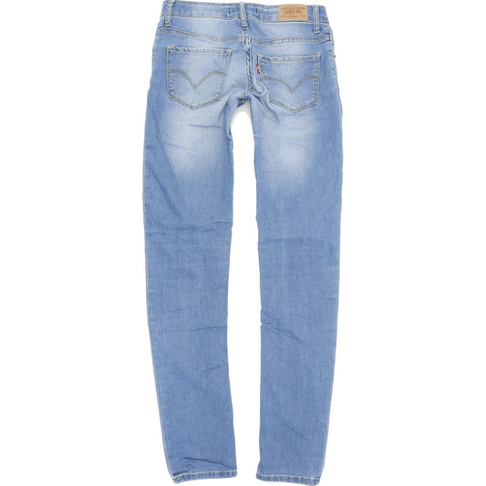Levi's 711 Kids Women Blue Skinny Slim Stretch Jeans W26 L30