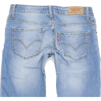 Levi's 711 Kids Women Blue Skinny Slim Stretch Jeans W26 L30