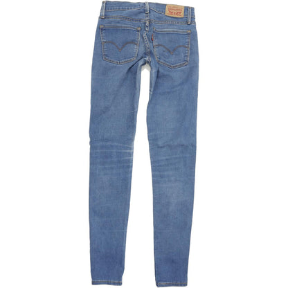 Levi's 710 Super Women Blue Skinny Slim Stretch Jeans W24 L30
