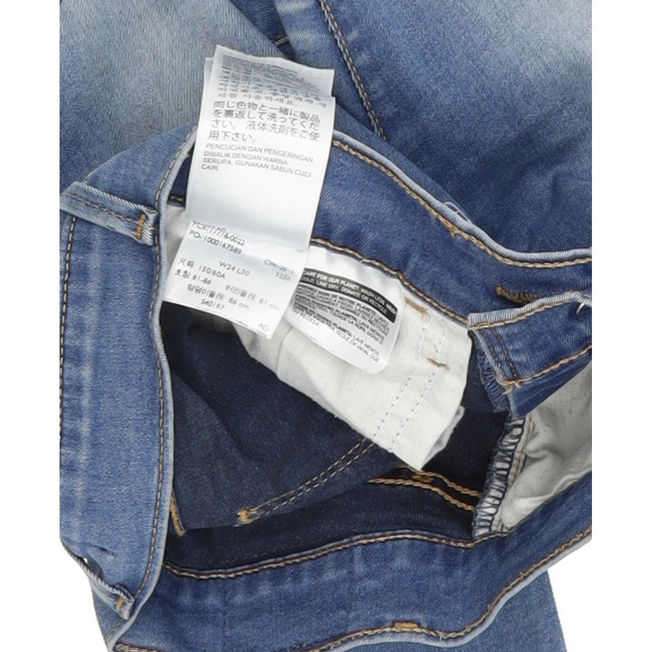 Levi's 710 Super Women Blue Skinny Slim Stretch Jeans W24 L30