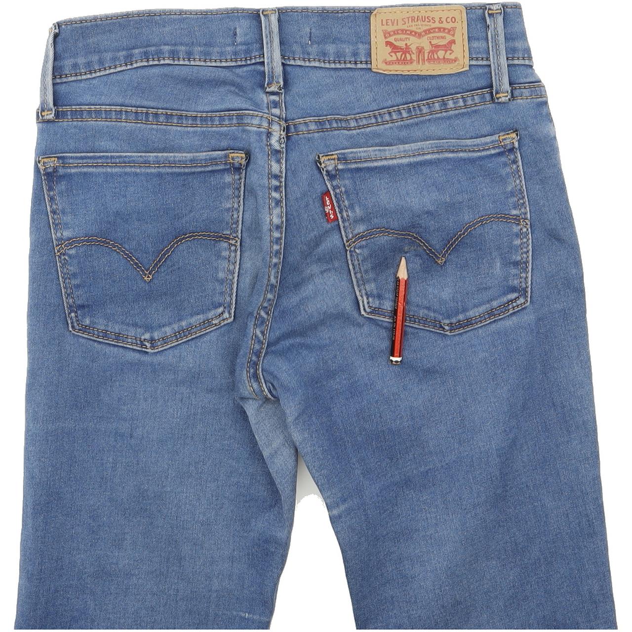 Levi's 710 Super Women Blue Skinny Slim Stretch Jeans W24 L30