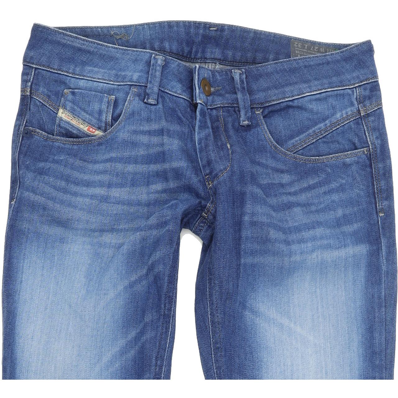 Diesel Lowette 008PZ Women Blue Straight Slim Stretch Jeans W27 L32