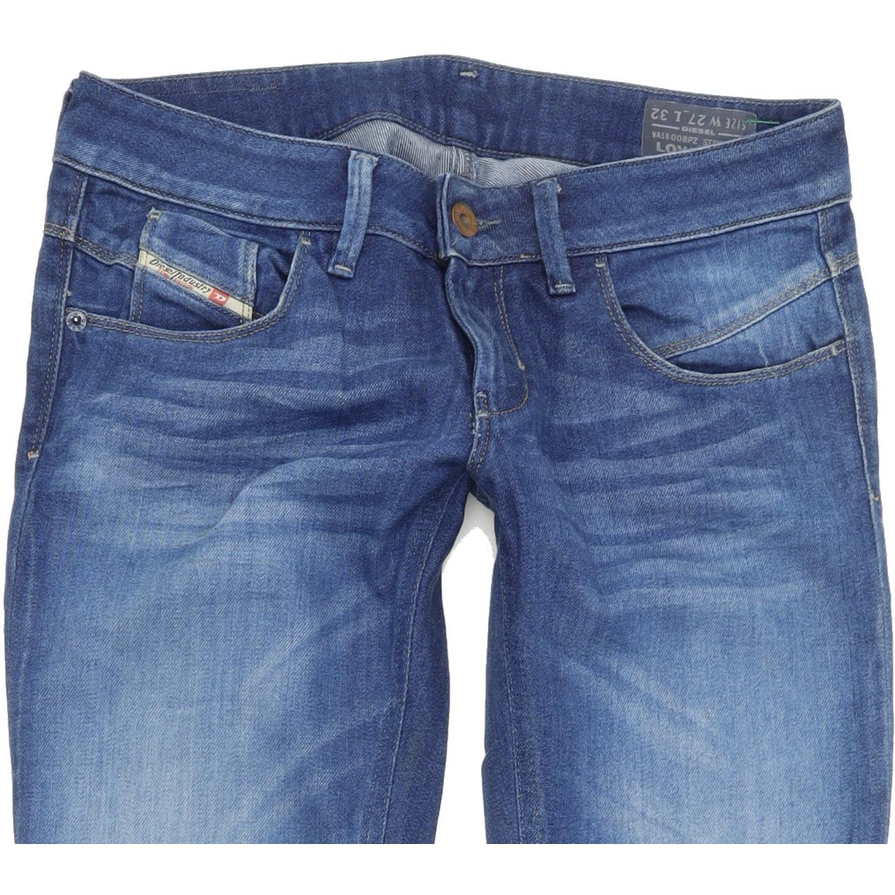 Diesel Lowette 008PZ Blue Straight Slim Stretch Jeans W27 L32