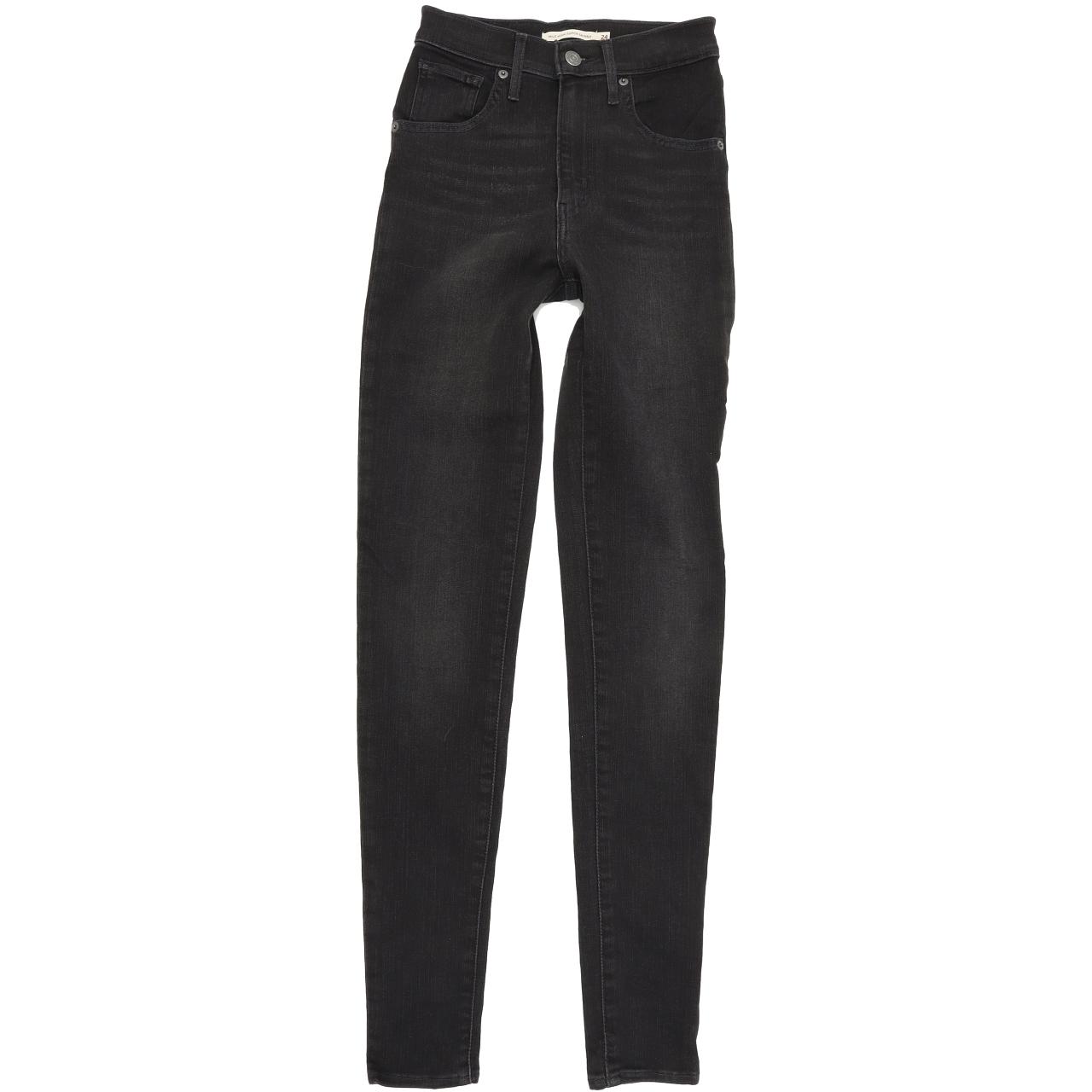 Levi's Mile High Super Women Black Skinny Slim Stretch Jeans W24 L32