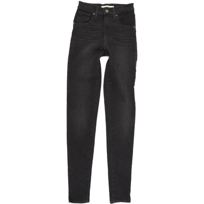 Levi's Mile High Super Women Black Skinny Slim Stretch Jeans W24 L32