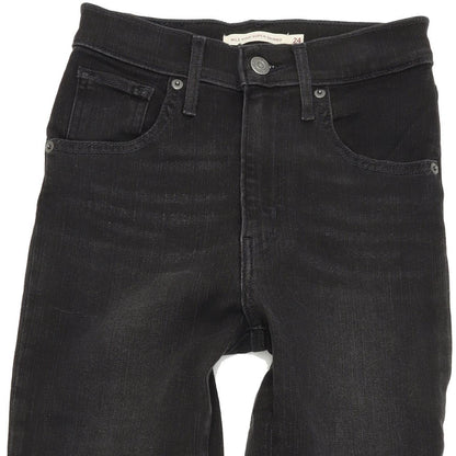 Levi's Mile High Super Women Black Skinny Slim Stretch Jeans W24 L32