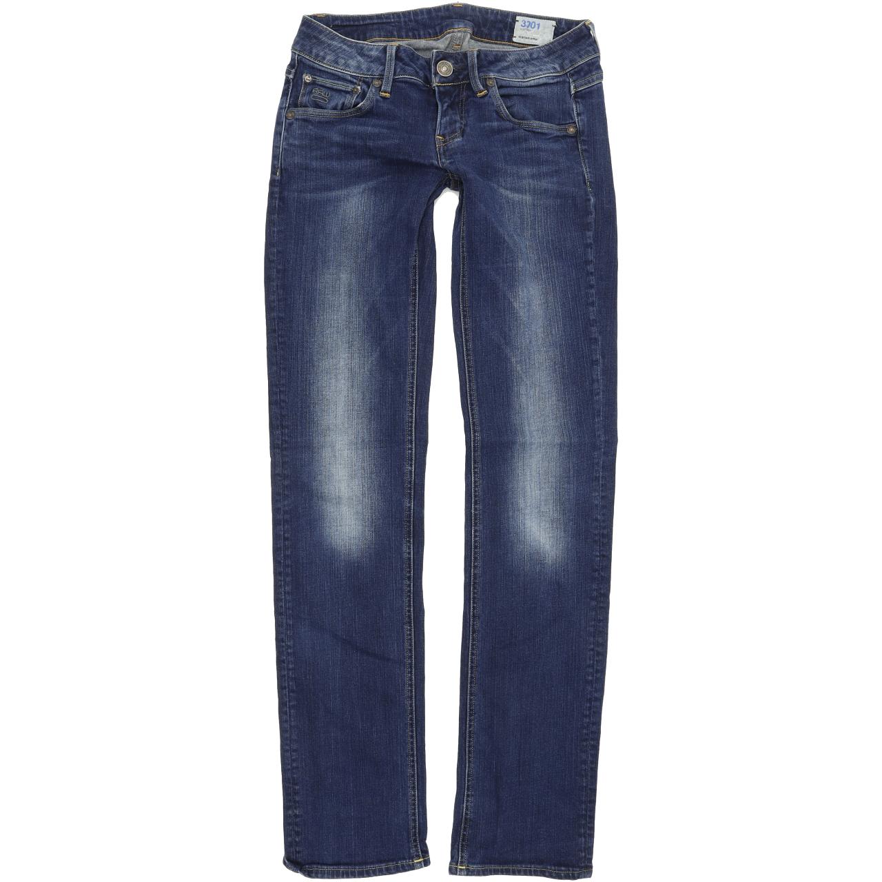 G-Star 3301 Women Blue Straight Regular Stretch Jeans W27 L32