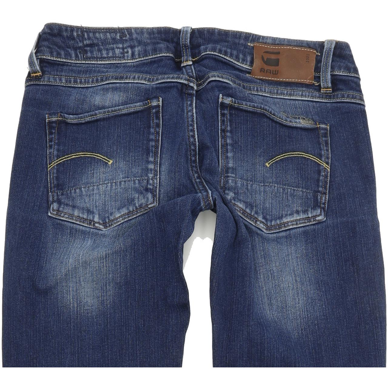 G-Star 3301 Women Blue Straight Regular Stretch Jeans W27 L32