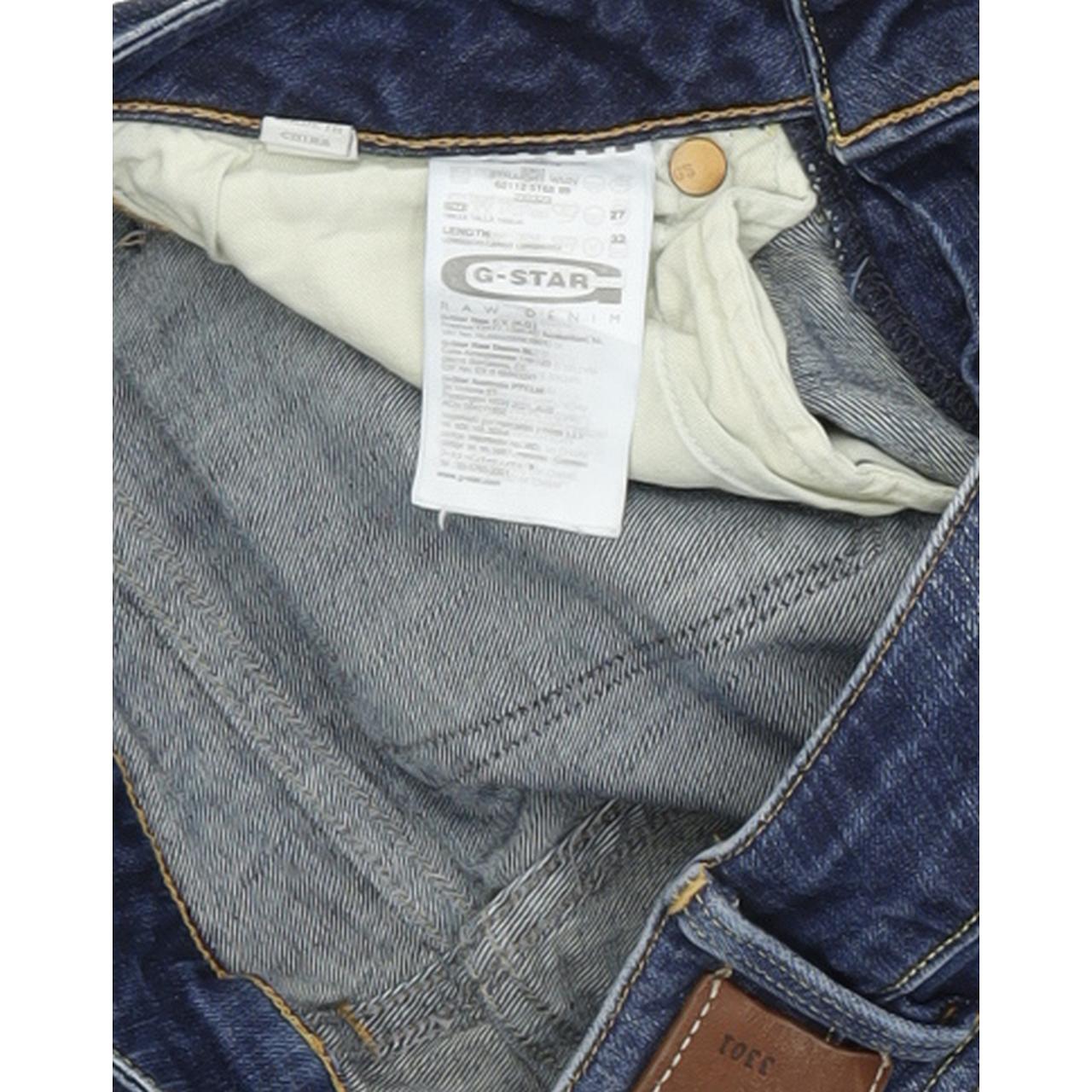 G-Star 3301 Women Blue Straight Regular Stretch Jeans W27 L32