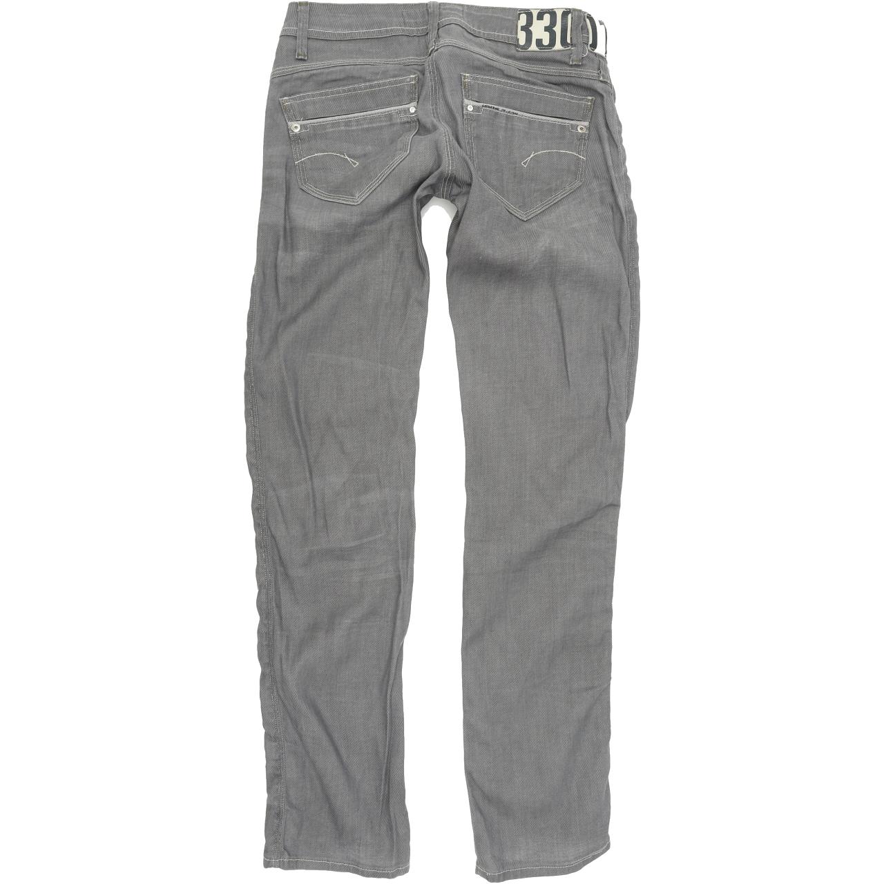 G-Star Saville Women Grey Straight Regular Stretch Jeans W28 L32