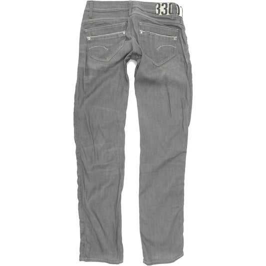 G-Star Saville Women Grey Straight Regular Stretch Jeans W28 L32
