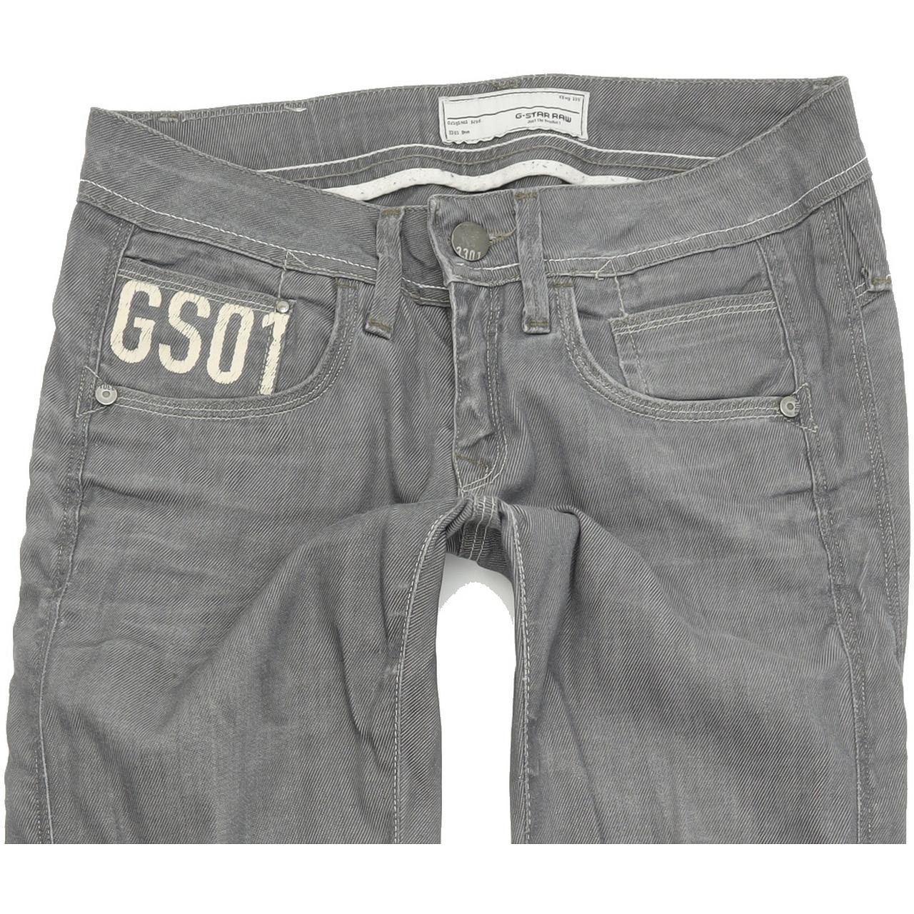 G-Star Saville Women Grey Straight Regular Stretch Jeans W28 L32