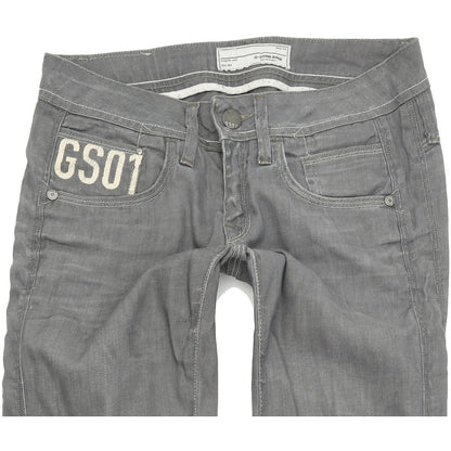 G-Star Saville Women Grey Straight Regular Stretch Jeans W28 L32