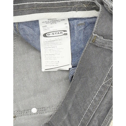 G-Star Saville Women Grey Straight Regular Stretch Jeans W28 L32