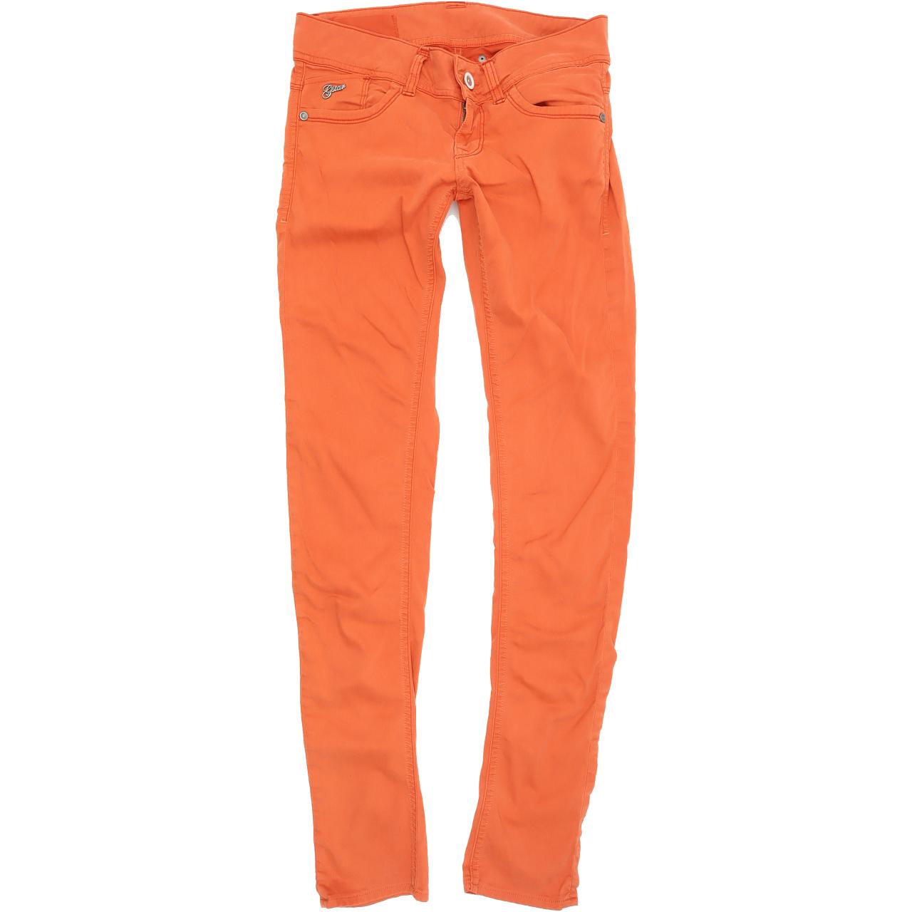 G-Star Lynn Coj Women Orange Skinny Slim Stretch Jeans W27 L32