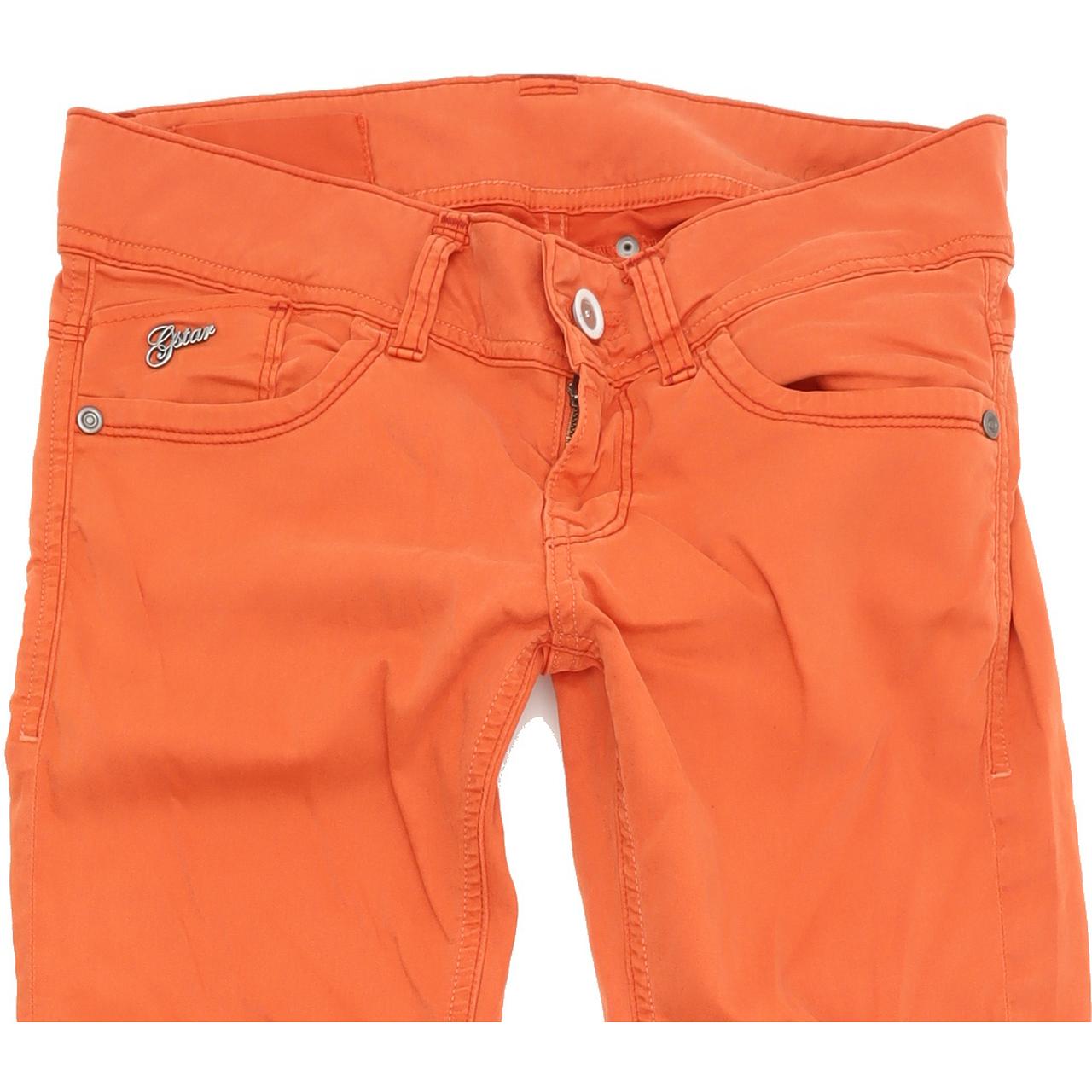 G-Star Lynn Coj Women Orange Skinny Slim Stretch Jeans W27 L32