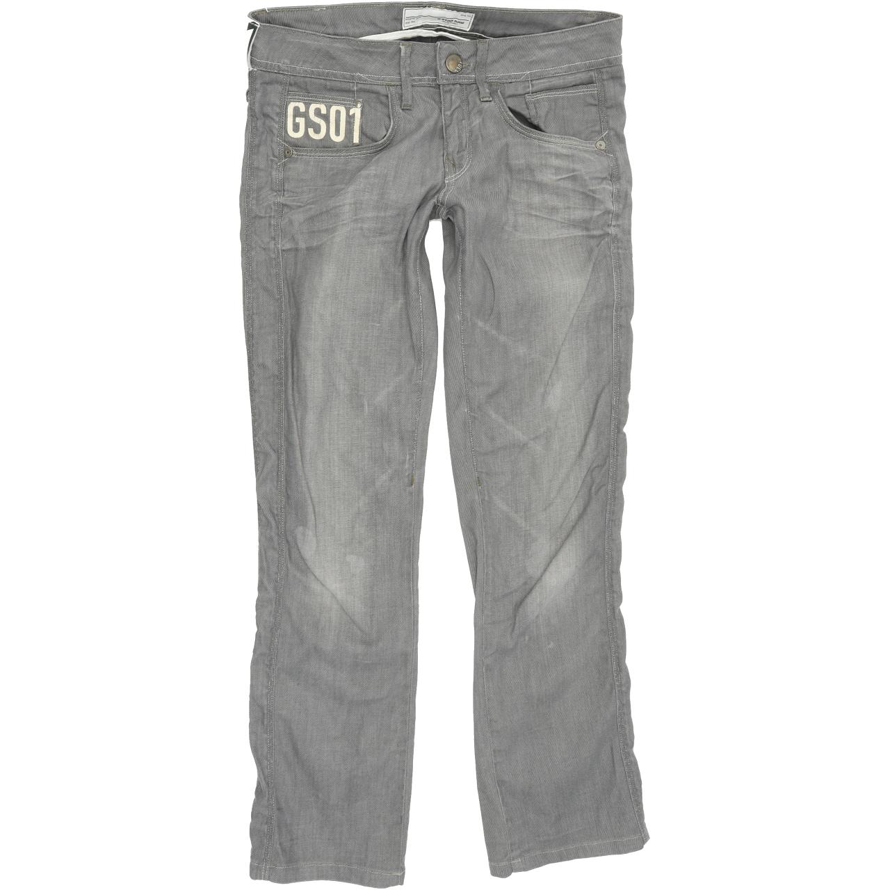 G-Star Saville Women Grey Straight Regular Stretch Jeans W29 L29