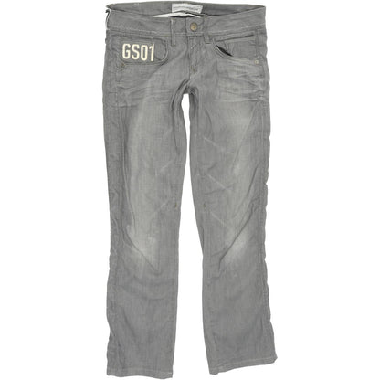 G-Star Saville Women Grey Straight Regular Stretch Jeans W29 L29