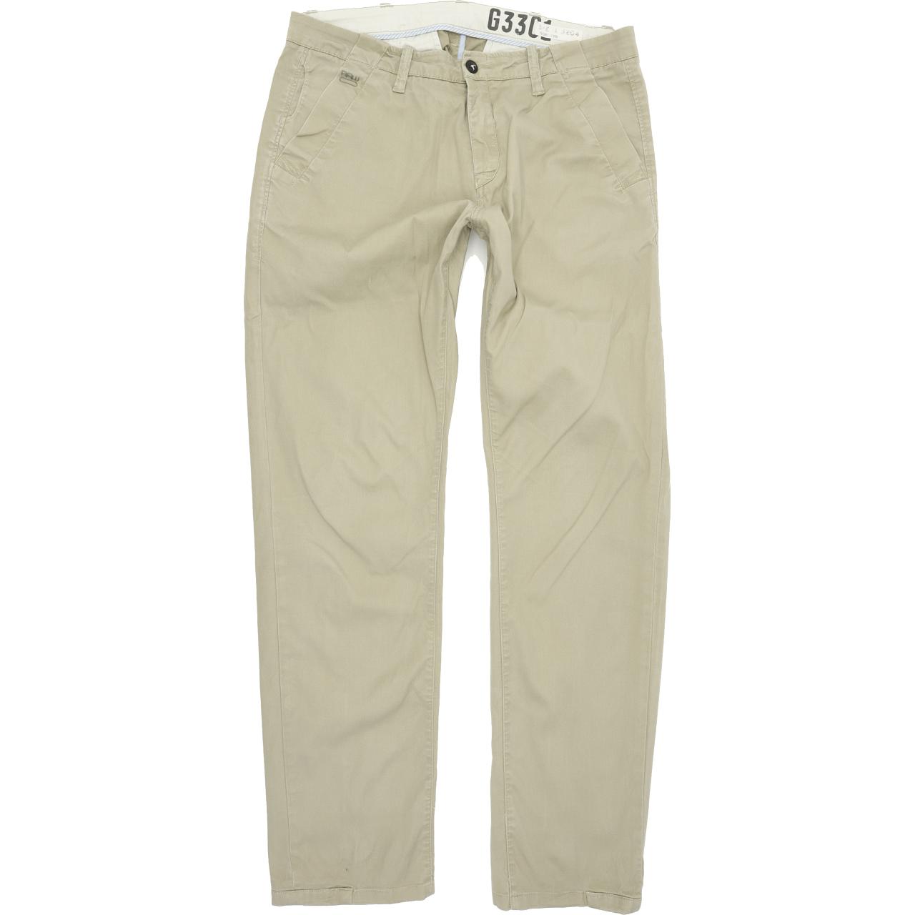 G-Star Laundry Bronson Women Beige Tapered Loose Chino Stretch Jeans W28 L32