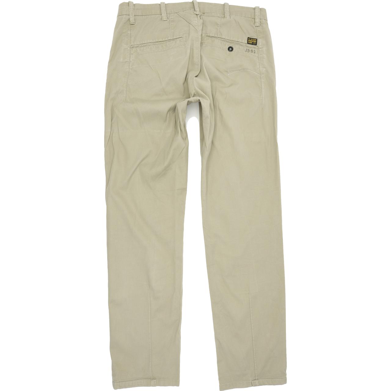 G-Star Laundry Bronson Women Beige Tapered Loose Chino Stretch Jeans W28 L32