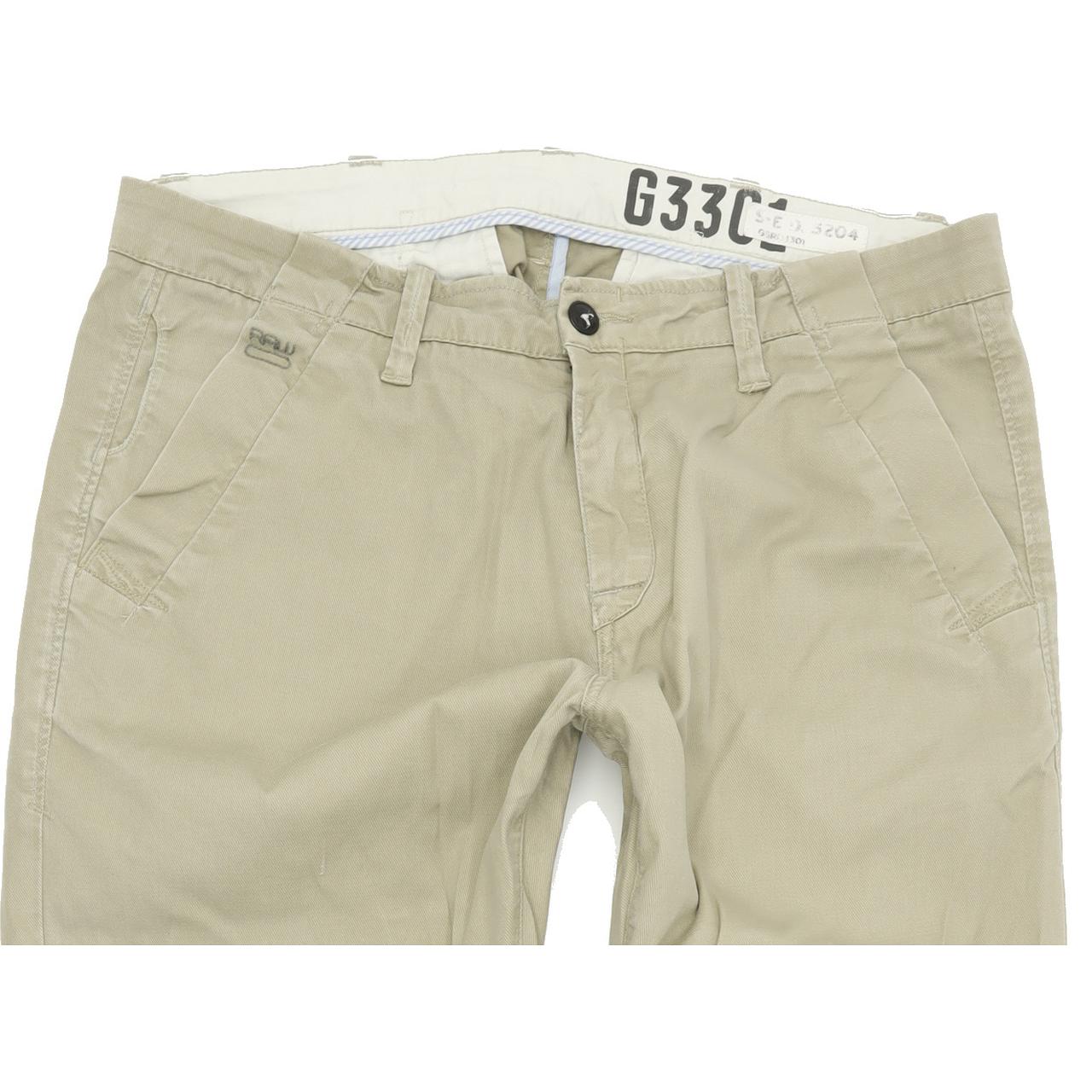 G-Star Laundry Bronson Women Beige Tapered Loose Chino Stretch Jeans W28 L32