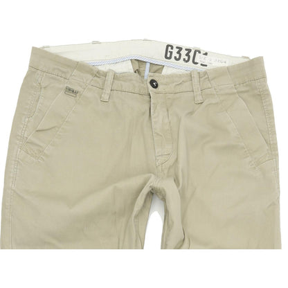 G-Star Laundry Bronson Women Beige Tapered Loose Chino Stretch Jeans W28 L32