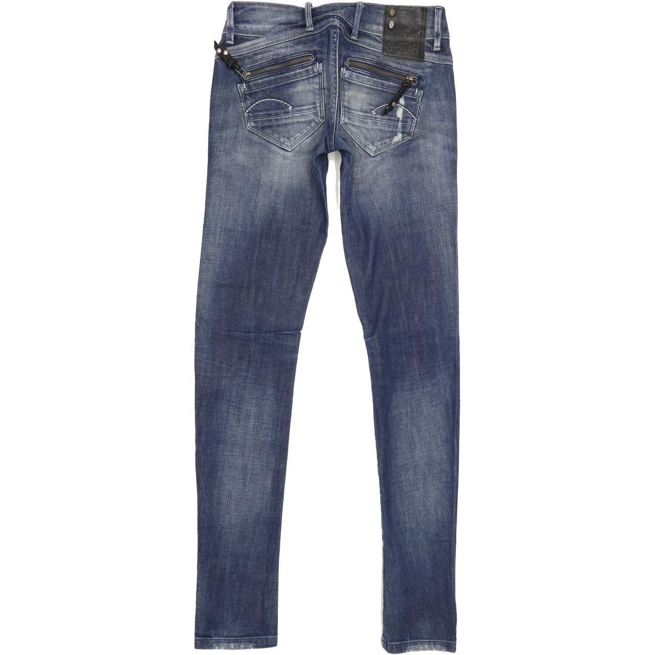 G-Star Fender Women Blue Straight Slim Stretch Jeans W25 L33
