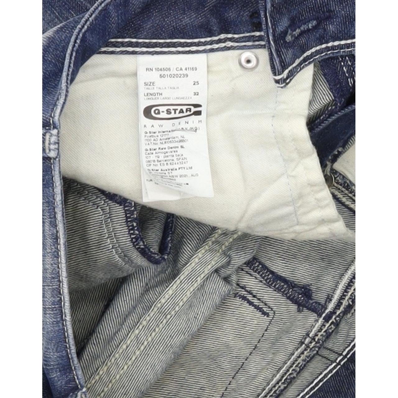 G-Star Fender Women Blue Straight Slim Stretch Jeans W25 L33