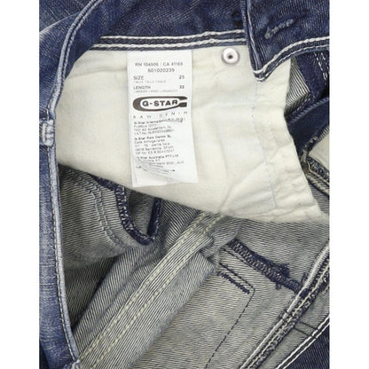 G-Star Fender Women Blue Straight Slim Stretch Jeans W25 L33