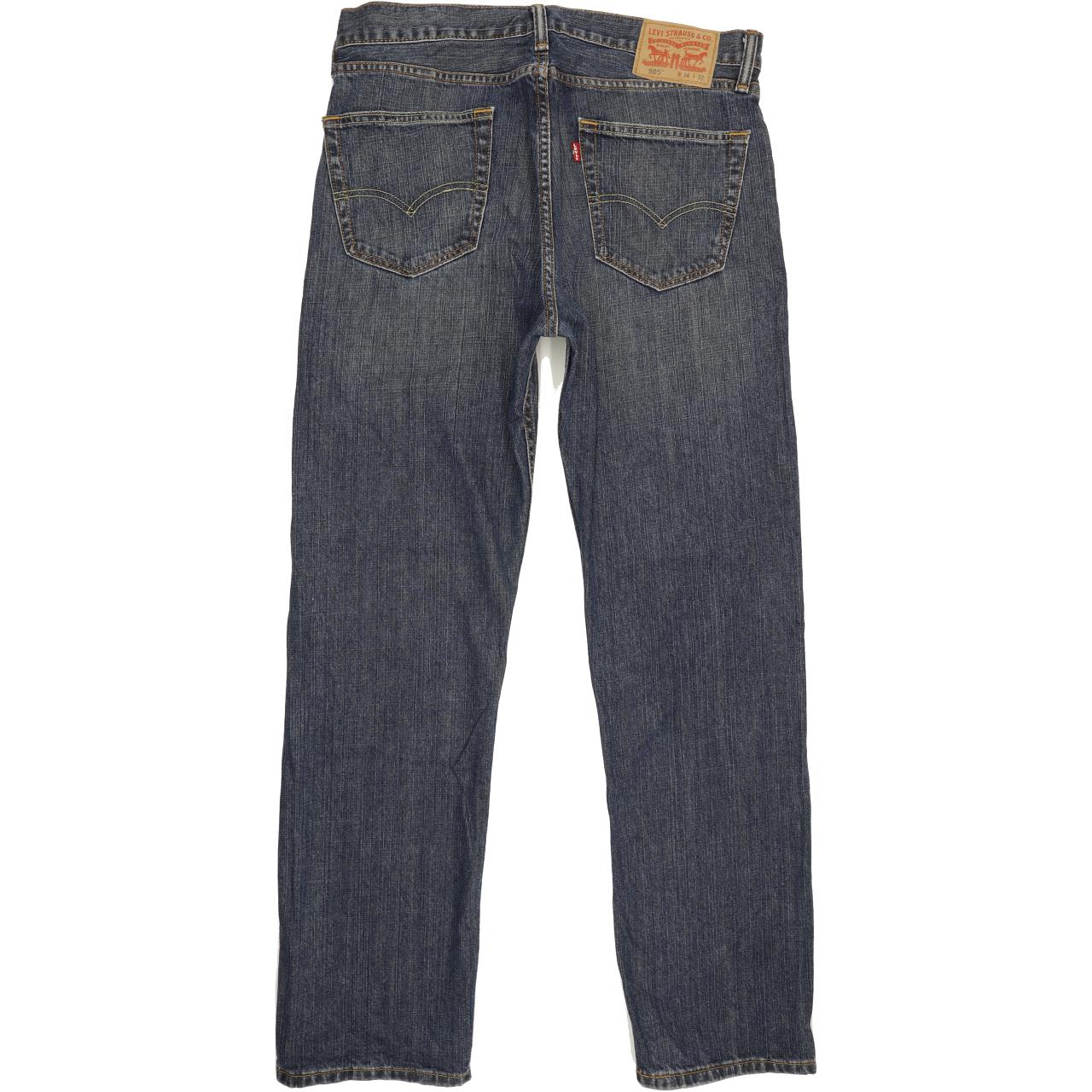 Levi's 505 Men Blue Straight Regular Jeans W34 L32